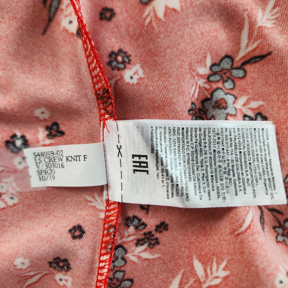 Banana Republic Red & Black Floral Long Sleeve Knit Maxi Dress, L, Cottagecore - Picture 6 of 9